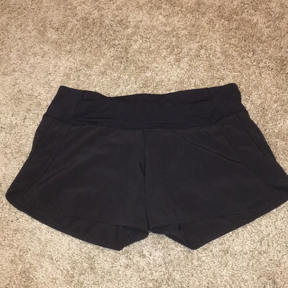 LuluLemon Black Speed Running Shorts